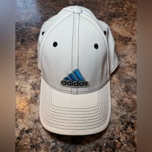Adidas White Cap with Blue Logo